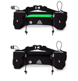 Sports running workout belt  with 2 bottles pockets  with reflectors