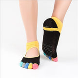 Women's yoga pilates sports anti-slip socks with toes
