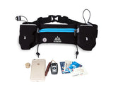 Sports running workout belt  with 2 bottles pockets  with reflectors