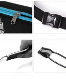 Sports running workout belt  with 2 bottles pockets  with reflectors