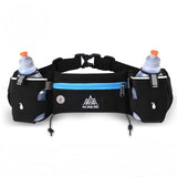 Sports running workout belt  with 2 bottles pockets  with reflectors
