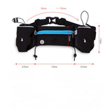 Sports running workout belt  with 2 bottles pockets  with reflectors
